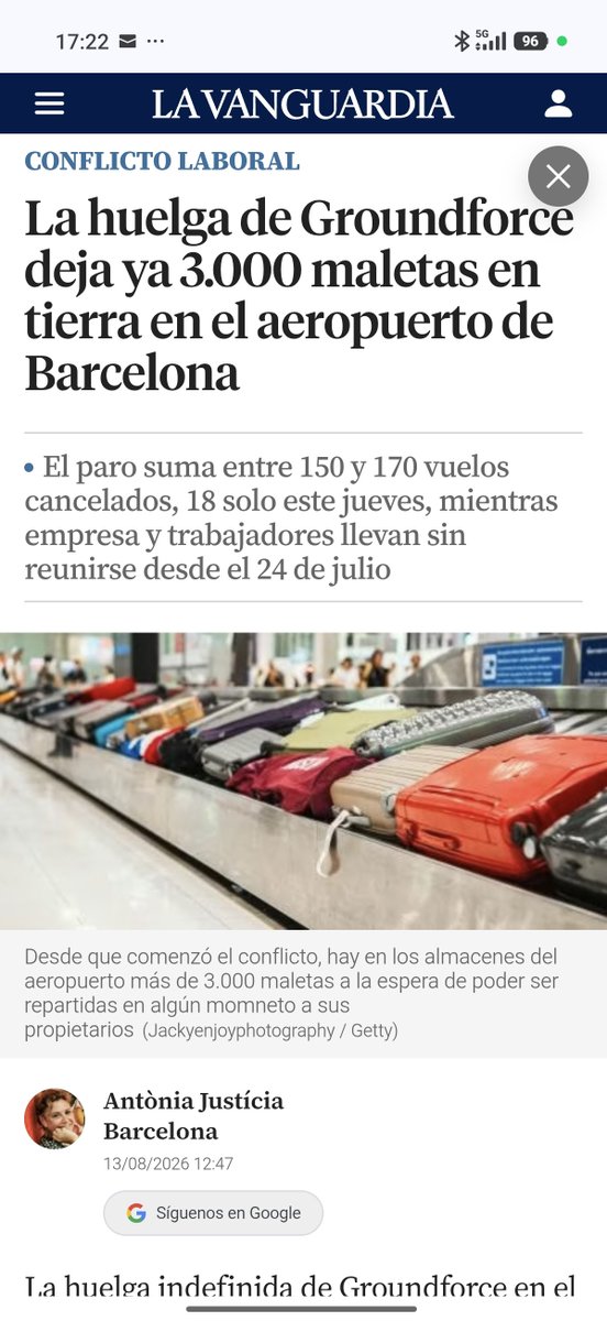 c_maduro's tweet photo. @controladores @vueling Ese día sí había huelga en Barcelona del personal de handling, que se sumó a esa avería eléctrica en la torre de control https://t.co/rRqAV6kZsl