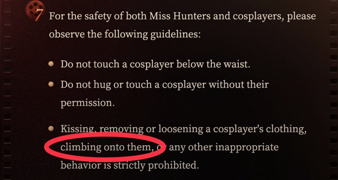 satorusyIus's tweet photo. everything aside i can't believe they need to spell this out for y'all. fuck everyone who hyped up the lady that climed on the sylus cosplayer https://t.co/l3Zm2VIzwb