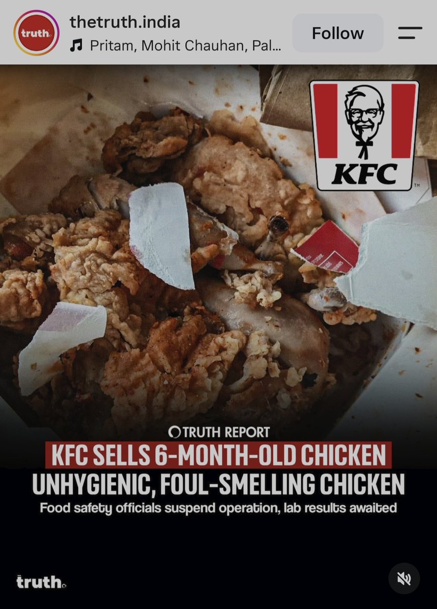 Prashantuv243's tweet photo. @KFC_India @kfc What say #KFC what do you think, #india is trash to throw stale outdated expired  #chicken , even your doing this all over the #world . https://t.co/WxlsexhtcE