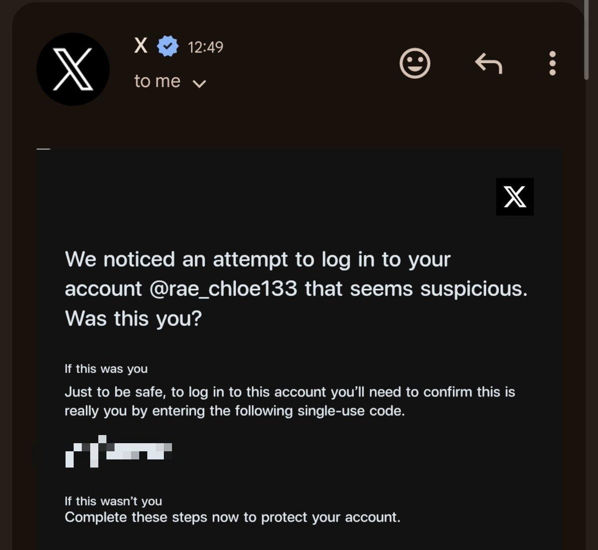 rae_chloe133's tweet photo. 😡
who's trying login into my account https://t.co/UA9tJdcA06