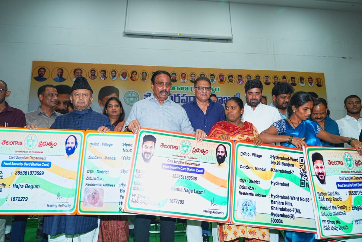 MinhajHussains's tweet photo. #SmartRationCards : A New Step Towards Transparent & Digital Public Distribution System – Minister Mohammad @azharflicks
#Hyderabad, August 16, 2026 :
Hon’ble Minister for Minorities Welfare & Public Enterprises Mohammad Azharuddin said that the @TelanganaCMO Government is committed to ensuring food security and delivering welfare benefits to every eligible family in a transparent, efficient and timely manner.
The Minister was speaking at the Smart Ration Cards Distribution Programme held today at #KomuramBheem #AdivasiBhavan, #BanjaraHills, Hyderabad.
Addressing the gathering, Minister Mohammad #Azharuddin said that the distribution of Smart Ration Cards is an important step towards modernising the Public Distribution System and making government services more convenient for beneficiaries.
He said the new Smart Ration Cards will help beneficiaries carry and access their ration-card details conveniently, while digitalisation will reduce the difficulties associated with the old ration books.
The Minister thanked Hon’ble Chief Minister Sri A. @revanth_anumula Reddy ji for his vision and commitment towards the welfare of the people. He said the #ChiefMinister is giving special importance to education and is taking several measures to improve the delivery of welfare schemes.
“The Congress Government has made commitments to the people, and we are working sincerely to fulfil those commitments. Welfare must reach the eligible beneficiary directly, transparently and without unnecessary difficulties,” Minister Mohammad Azharuddin said.
He highlighted the Government’s initiatives including free bus travel for women, supply of fine-quality rice and other welfare programmes, stating that several schemes are already being implemented while other commitments are being taken forward in phases.
The Minister also appreciated the efforts of Civil Supplies Minister Sri N. Uttam Kumar Reddy Garu for strengthening the Public Distribution System, expanding the coverage of ration cards and ensuring the supply of quality fine rice.
Recalling his childhood experiences, the Minister said that people earlier faced several difficulties in obtaining ration supplies and maintaining old ration books. Today, technology has changed the system. Beneficiaries are receiving a convenient Smart Card that can easily be carried in a pocket or purse. The process is becoming simpler and more transparent, he said.
The Minister said that the Government is also working to ensure that eligible families receive other welfare benefits, including free electricity and free bus travel for women.
He further said that the Government is taking steps to ensure that beneficiaries receive housing facilities closer to their existing localities wherever possible. He noted that in the past, some beneficiaries were allotted houses far away from their places of residence, affecting employment and family connections.
Under the new approach, the Government is working to identify available land within the concerned localities and provide housing closer to where eligible beneficiaries live. Field-level surveys are also being undertaken for this purpose, he said.
The Minister expressed his appreciation to the District Collector, government officials, Civil Supplies Department officials and field-level staff for their efforts in implementing welfare programmes.
He urged parents to give maximum importance to the education of their children and encouraged them to make use of Government schools and residential educational institutions.
“Education is the most important investment in our children’s future. I request every parent to ensure that their children receive quality education and make full use of the opportunities provided by the Government,” he said.
The Minister assured the people that whenever genuine issues concerning minorities and other communities are brought to the Government’s notice, the Government will respond positively and take appropriate action.