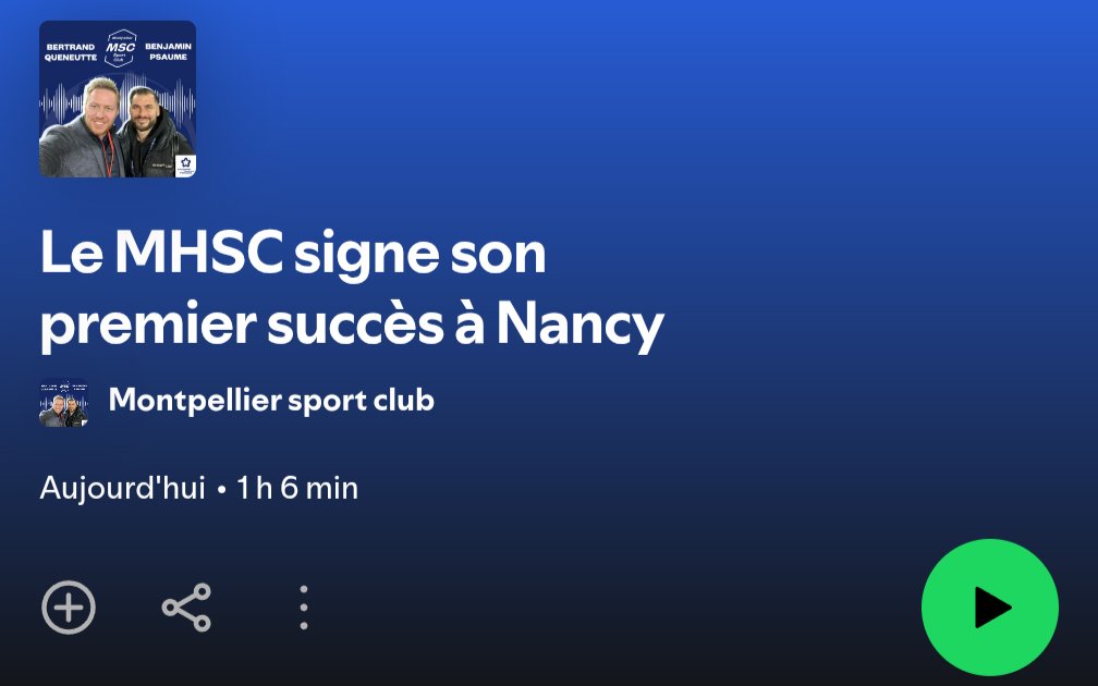 B_Queneutte's tweet photo. 𝐌𝐓𝐏 𝐒𝐩𝐨𝐫𝐭 𝐂𝐥𝐮𝐛
⚽🟠🔵 Podcast E2 dispo

Le 1er succès à la loupe, zoom sur Megnan Passe-Dé + répondeurs, notes, débat et  🎁👕  à gagner

Spotify : https://t.co/yADE15xGag

ML : https://t.co/fS4i6Uc4Gx

Deezer : https://t.co/zRfZrjbXt0

Apple : https://t.co/yn6dDeINE0 https://t.co/lsCh45P0RO
