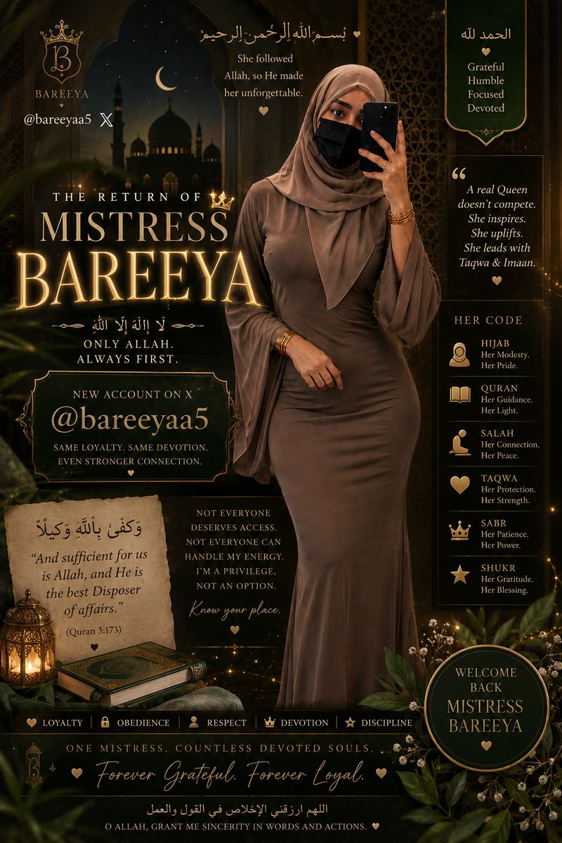 Slave9585's tweet photo. Follow New Account of 👑 Queen Bareeya 💚

          💚🙇🏻‍♂️ @bareeyaa5 🙇🏻‍♂️💚 https://t.co/CJZyOmNm24