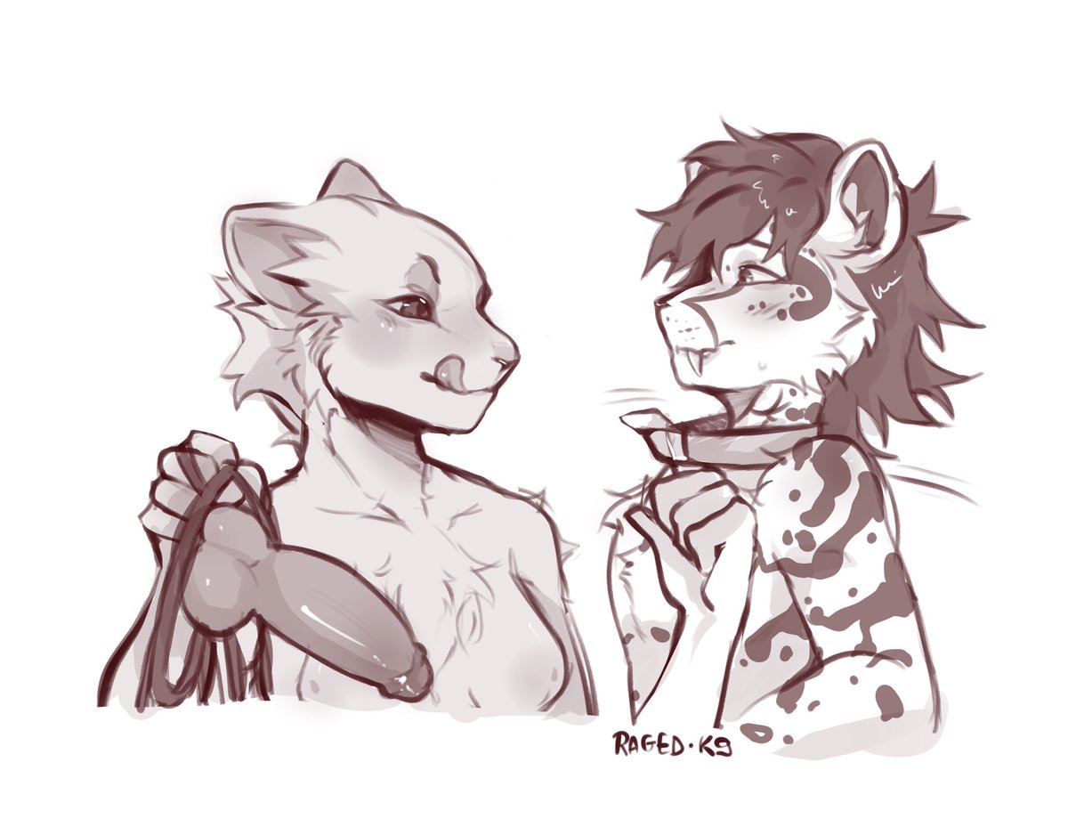 Zep_Archer's tweet photo. “Hey kitten, I got a present for you~” 

Art by @ragedk9 https://t.co/yIgzjnhJ3K