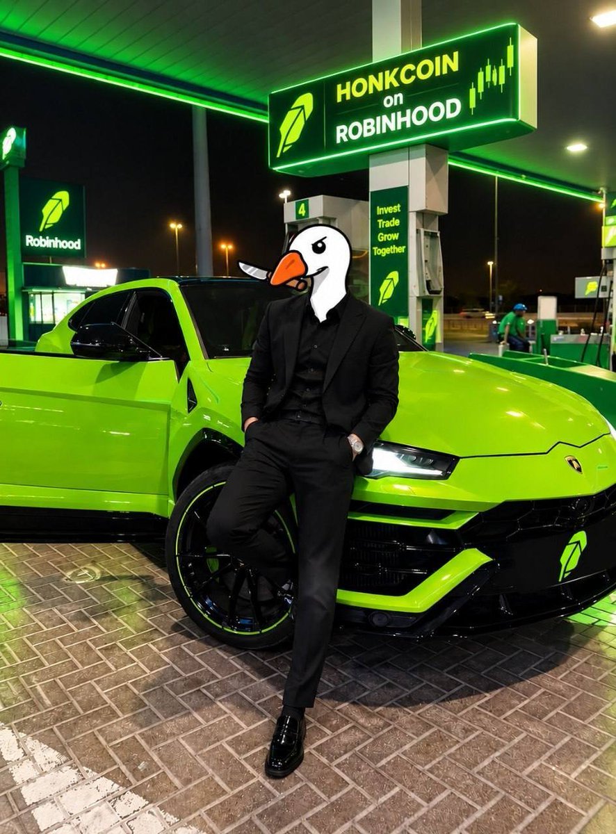 honkpons's tweet photo. $HONKCOIN pulled up in a Lambo. 
No brakes. No limits. Just HONK &amp; SEND. WAGMI.   #HONKCOIN #ROBINHOOD https://t.co/5bPNkCmGkI