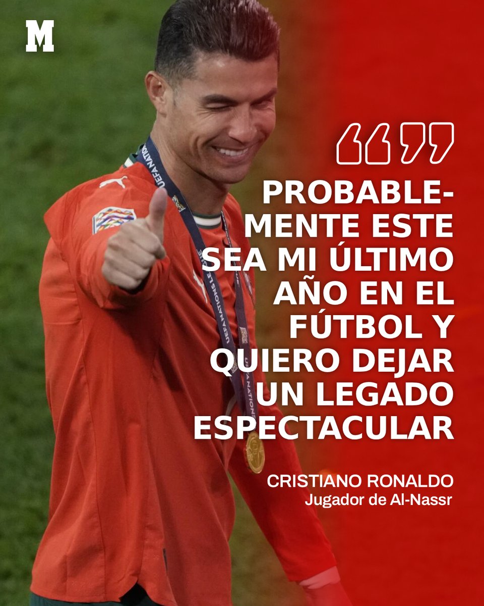 marca's tweet photo. 😢 Cristiano Ronaldo lanza un aviso: "Probablemente este sea mi último año en el fútbol"

🇵🇹 El portugués ha hablado sobre su intención de dejar el deporte https://t.co/LqGSE7gYw5