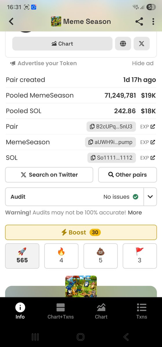 Gemini_121_mp's tweet photo. 🚨🚨🚨   Help wanted   🚨🚨🚨

Let's see if we can get 1000 rockets on Dexscreener of this token.

$MEMESEASON 

aUWH9iX3BKKeMHP6aoAf2r2KPjLq8h9Kim2YC48pump

Costs nothing, takes less than 30 secs

Thank you https://t.co/1N4c4fDVKC