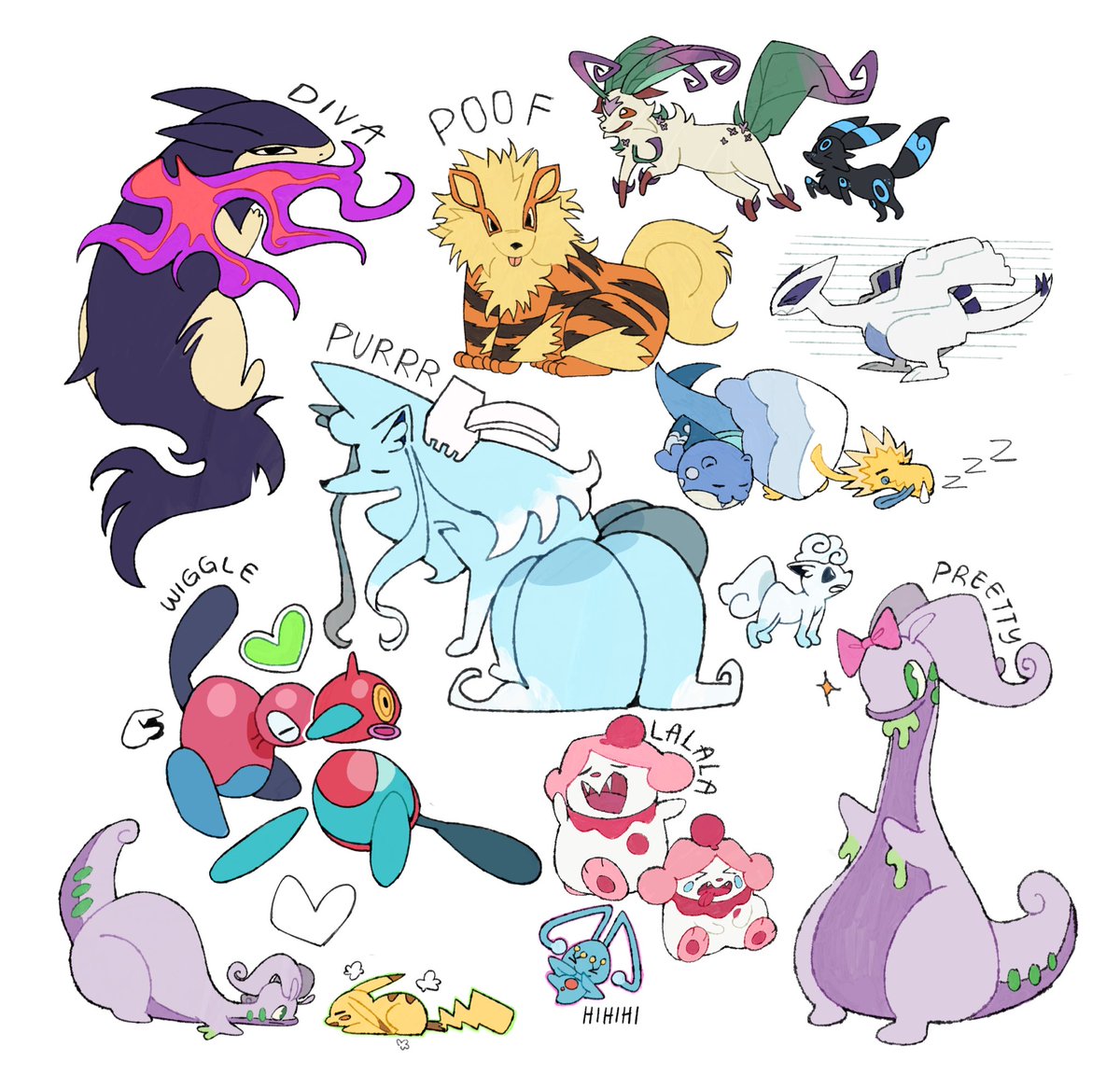 puddinglovelyy's tweet photo. some pokemons i drew this past week!! #pokemon https://t.co/Lqss64ofm9