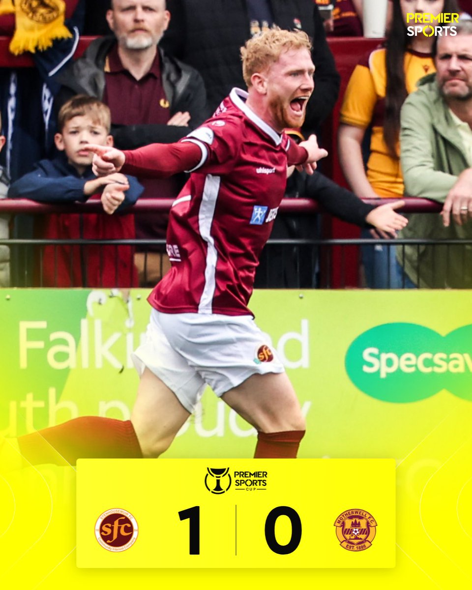PremSportsTV's tweet photo. Stenhousemuir have defeated Motherwell to produce the shock of the last 16! 🤯

#PremierSportsCup https://t.co/dJXHbsiONa