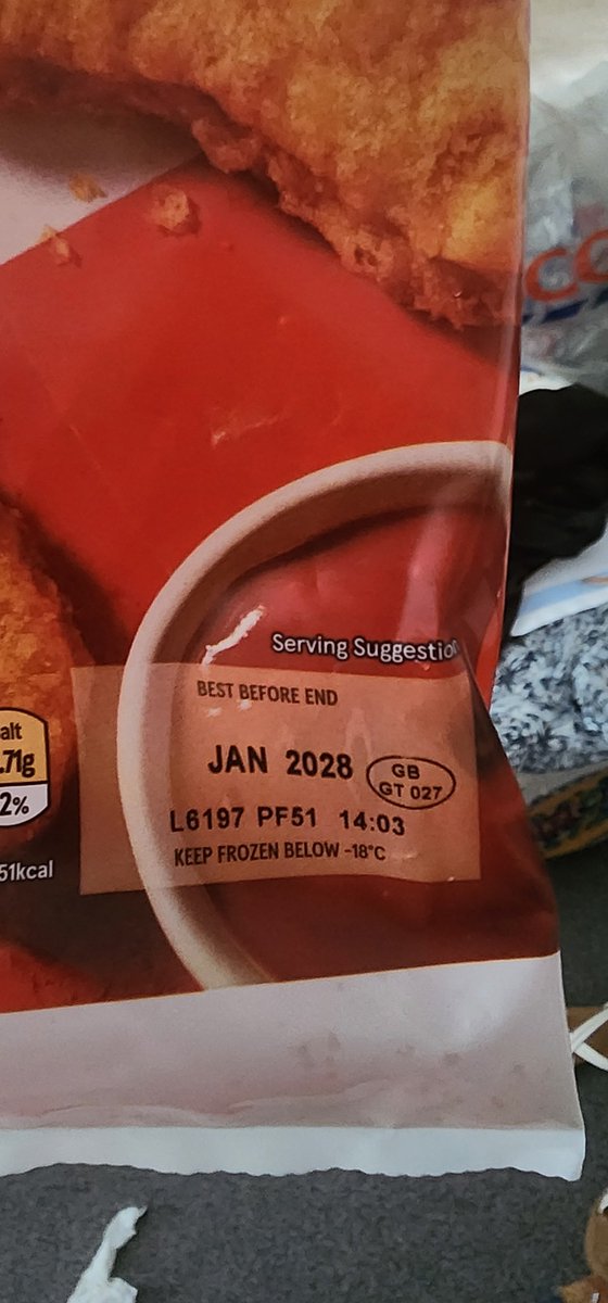 TheNerdyDeviant's tweet photo. Hi team

I purchased a packet of the Tesco 20 approx. Battered Chicken Dippers

Details on the packet are: 
L6197 PF51 14:03 (GB GT 027)

I understand that the packet says approx. 20 but I believe it reasonable that it may be more but shouldn't be less; I received less
@Tesco https://t.co/HO7qufnsIP