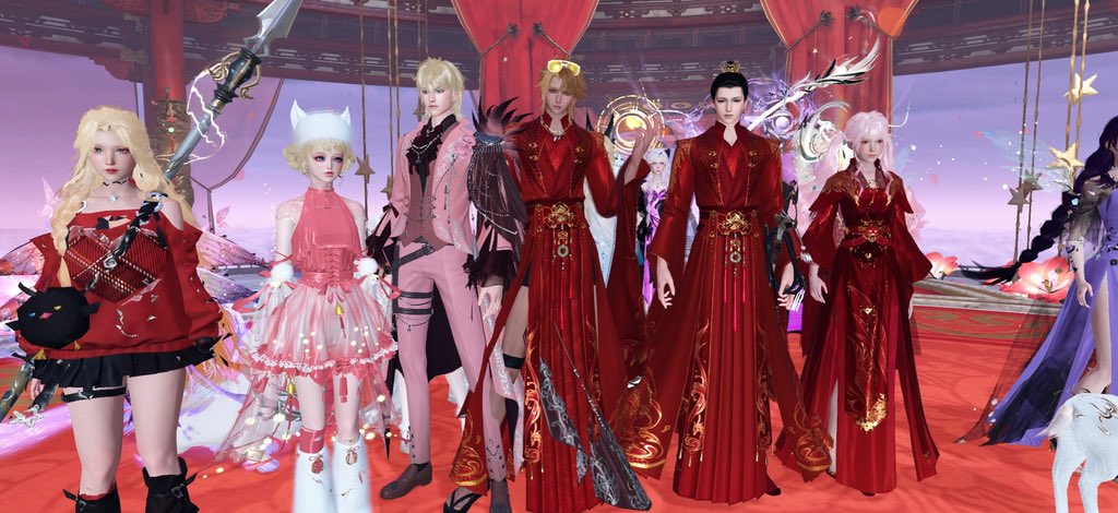 chocco_monaka's tweet photo. 結婚式参列ありがとうございましたぁぁ(՞  ܸ. .ܸ՞)"
久しぶりに会えた方、いつもお世話になってる方、みんなに祝福して頂けて嬉しかったです！
これからもよろしくお願いしますꕤ︎︎·͜·

最後、同じ服に着替えてた参列者いたから、その2人の結婚式かのように偽装してみたよww

 #逆水寒 https://t.co/JCdk7eAIhn