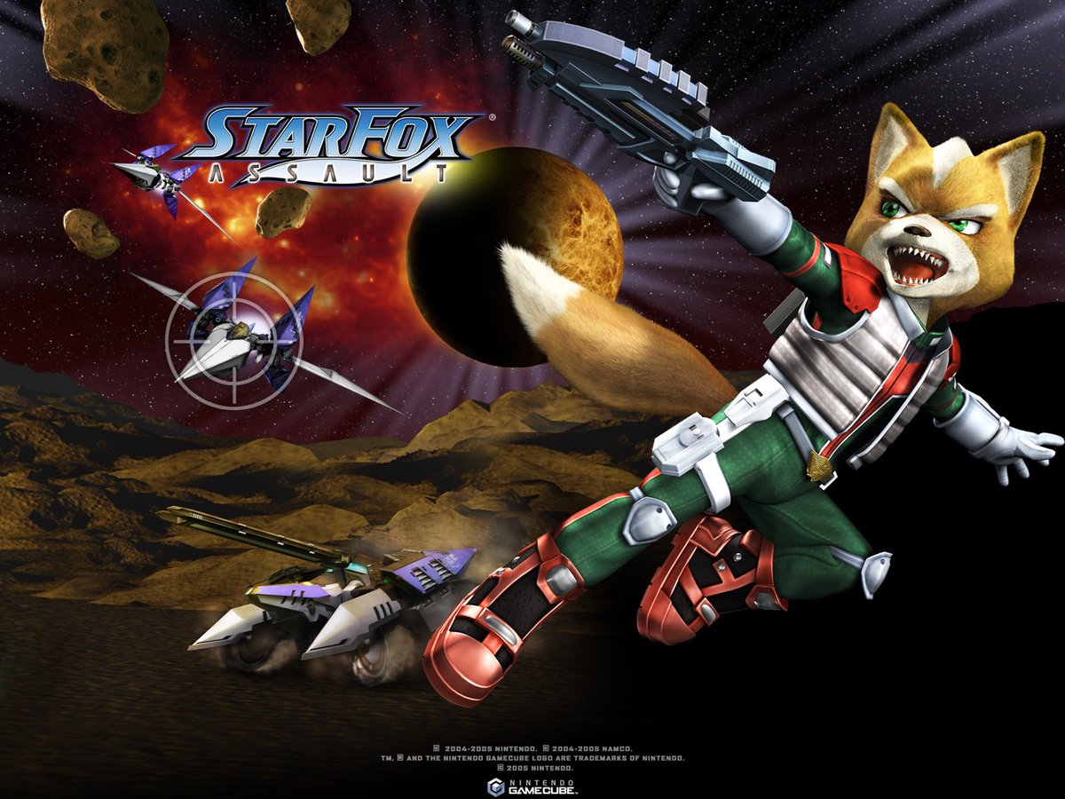 AndrossSF0's tweet photo. 4 Star Fox Assault wallpapers featuring Fox, Wolf, Krystal, &amp; Falco that could be obtained from the game's website.

#starfox #starfoxassault #GameCube #Nintendo https://t.co/KTsJ2sBh5j