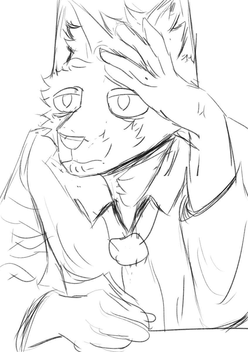 thecatidk's tweet photo. When you are employed/unemployed for more than 3 weeks #furry #furryoc #furrysketch https://t.co/CRaPLInrqr
