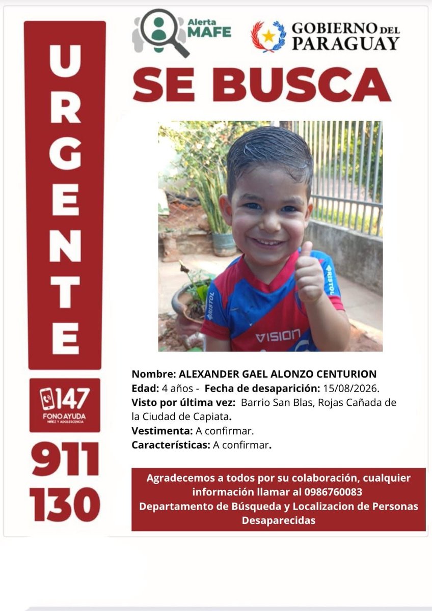delpynews's tweet photo. ▶️ALERTA MAFE: AYUDANOS A COMPARTIR | ​​🛑

🔴​Autoridades piden ayuda para localizar a estos menores de edad desaparecidos.

Ante cualquier información, favor contactar al 911, al 130, al 147 o al 0986 760 083.📲 https://t.co/lN2EaArVZ5