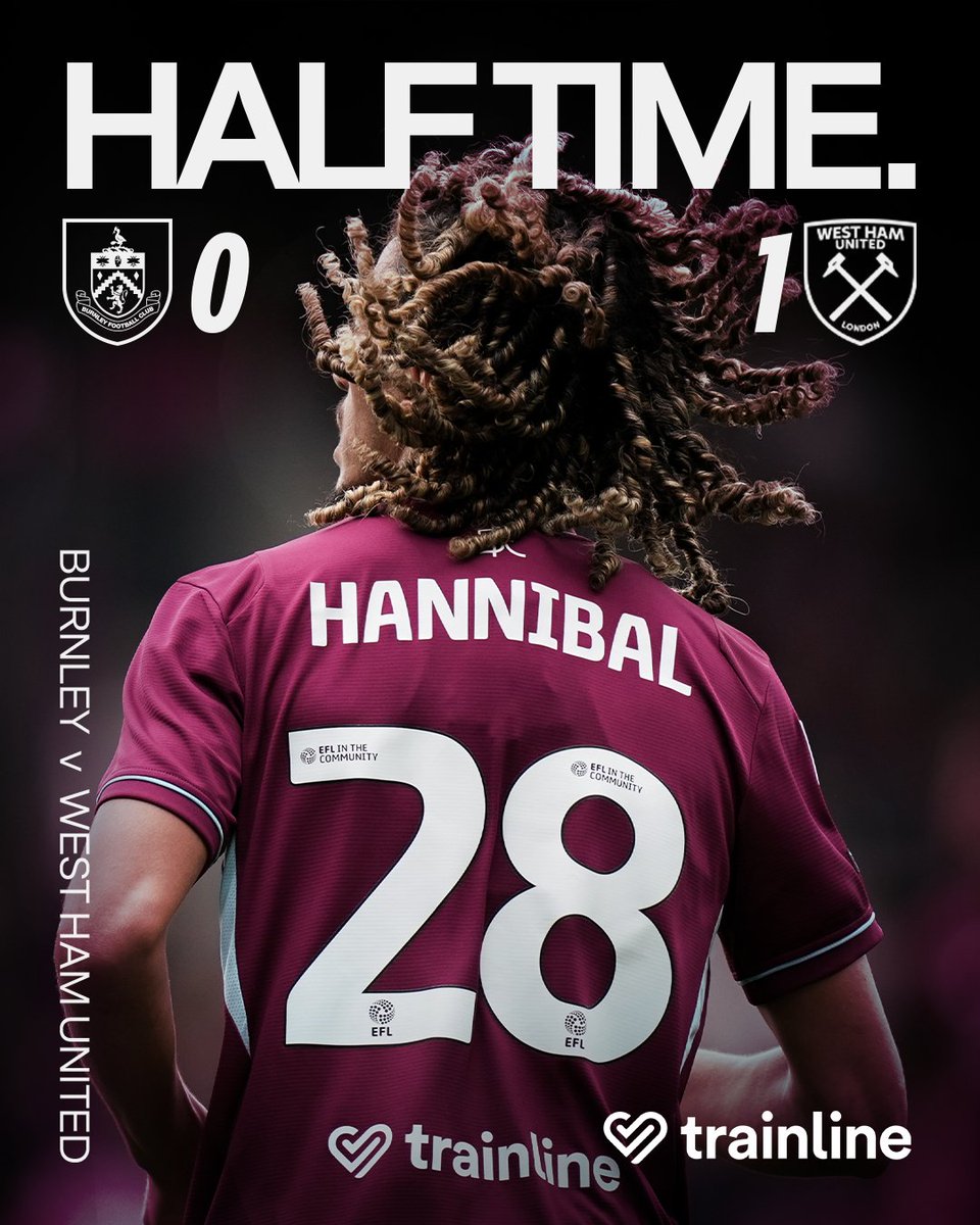 BurnleyOfficial's tweet photo. Down by one at HT ⏸️ https://t.co/n0gptHnXuu