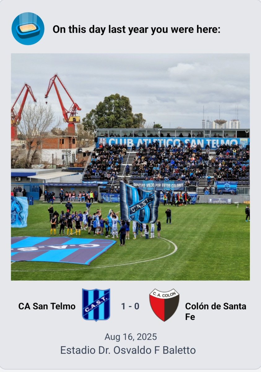Roylovesfooty's tweet photo. One year ago @huevoTelmoo invited me to join his friends at @clubsantelmo. An important win for #Candombero on #IslaMaciel secured their spot in Primera Nacional, and the fans stole my heart. Now #SanTelmo are in a similar spot. Hoping they secure their place for next year soon! https://t.co/bARQoWk7yj