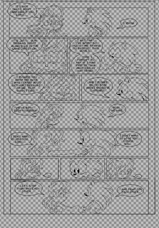 Sonic_Legacy_un's tweet photo. For the finale of #SonallyWeek I have decided to create something. I apologize for not making art earlier. I'm a slow artist but here it is. My remake of the ending of issue 134 "home epilogue: say you will". Using https://t.co/g1RUwxLb6s https://t.co/Sd2DCxHYM9