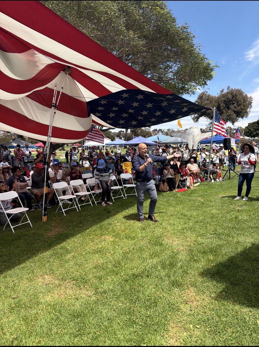 SteveHiltonx's tweet photo. Great day yesterday with the Patriots for Freedom at their Summer Picnic in San Diego.

These are the real patriots who know the true value of freedom — and they’re done with the madness destroying California. 

Enough is Enough! ☀️👊 https://t.co/fLPND48dyR