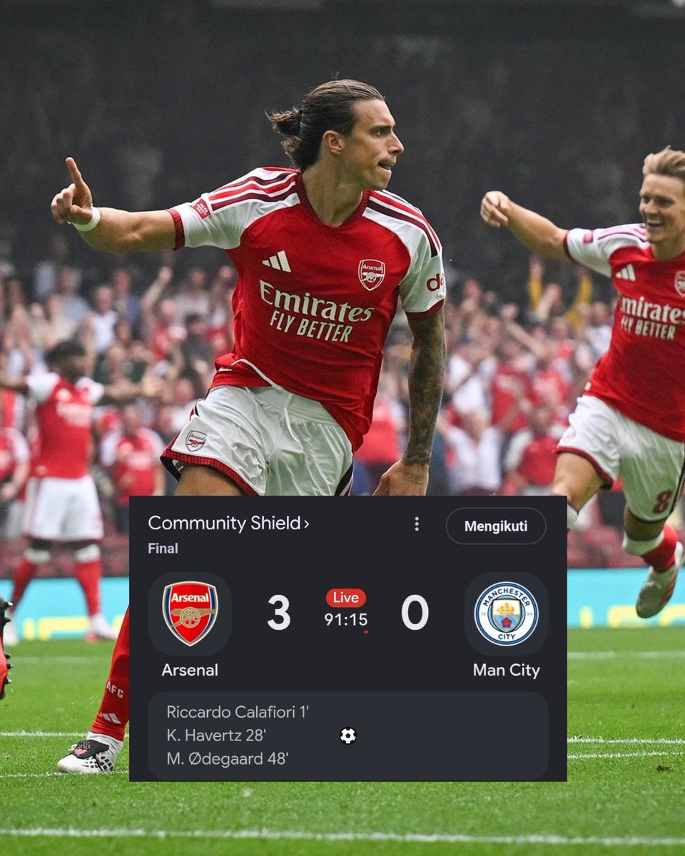 idextratime's tweet photo. Mudah saja, Arsenal raih gelar juara Community Shield 2026 🏆😮‍💨 https://t.co/E6ZXSqQIyM