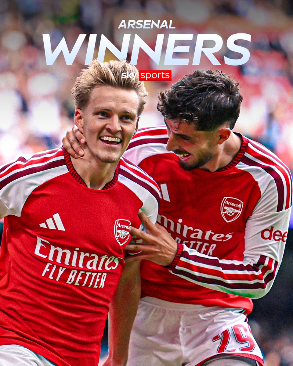 SkySportsPL's tweet photo. Arsenal win the Community Shield after a comprehensive victory against Manchester City 🏆🔴 https://t.co/apbeI31jDm