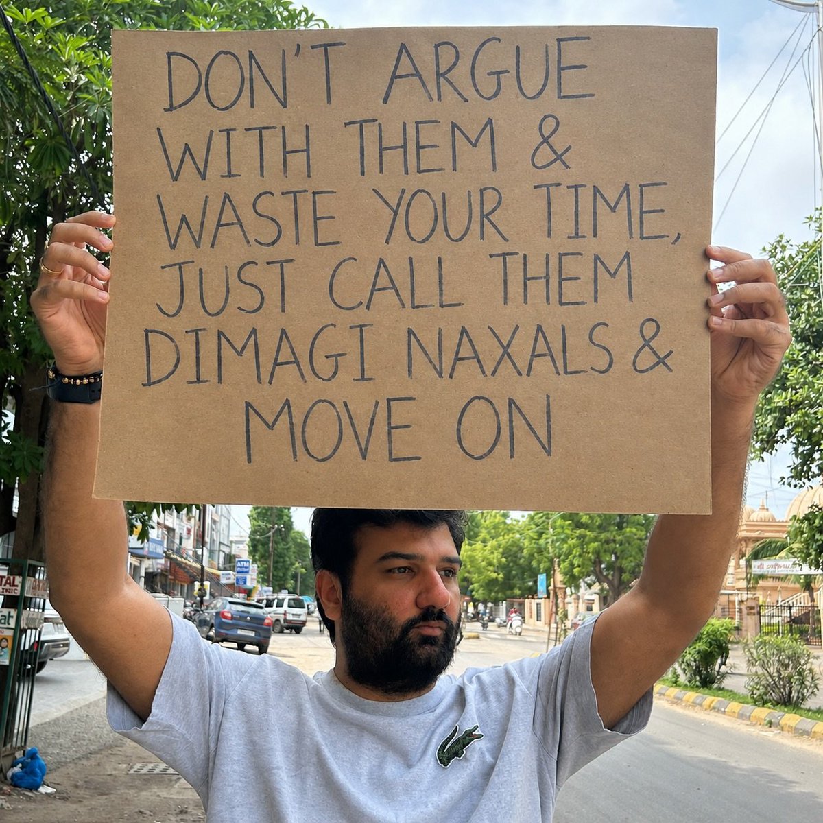 Warlock_mohit's tweet photo. If someone calls you an 'Andhbhakt', simply call them a 'Dimagi Naxal' and move on. https://t.co/MisJsExckK