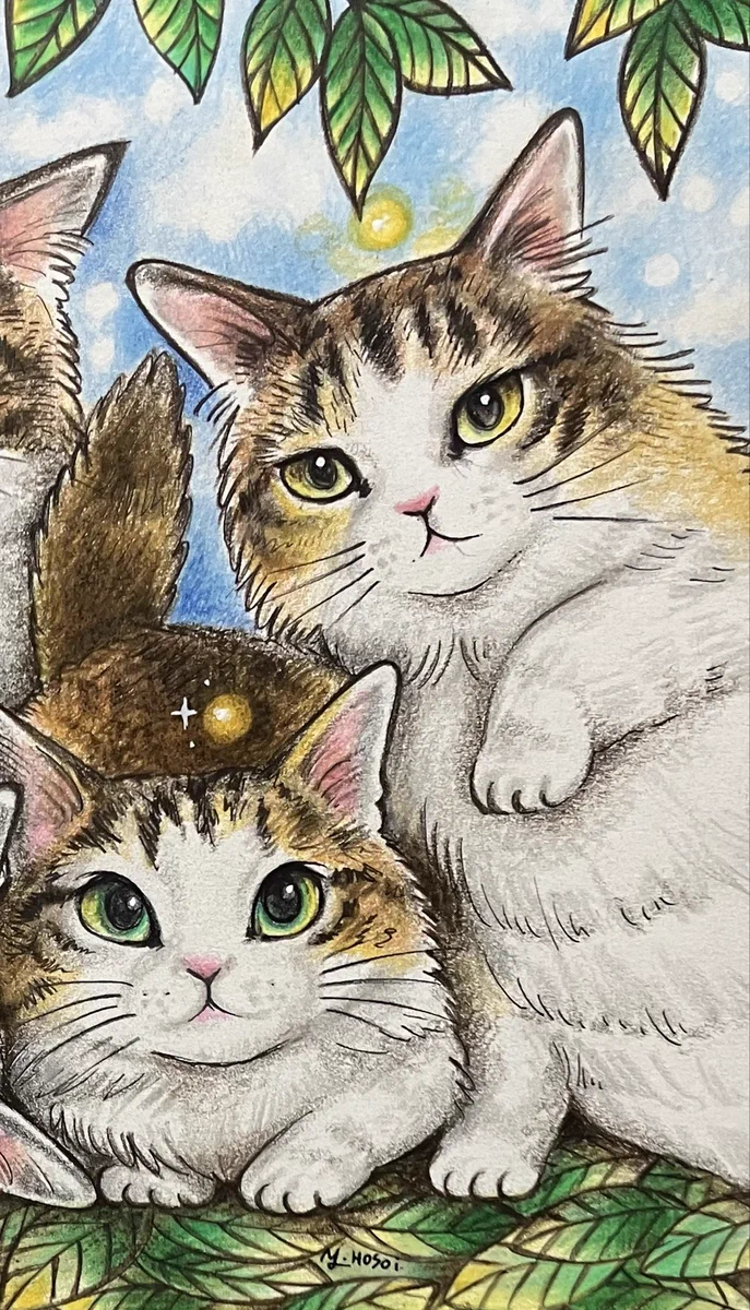 専用　色鉛筆画　絵画　原画　愛猫　似顔絵　オーダーページです コロコロ屋 on X: 