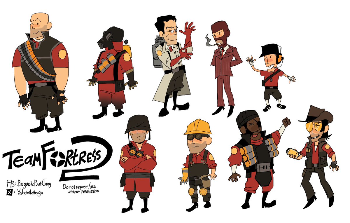 Yahcteibetteuga's tweet photo. Draw TF2 but ugly and cute #tf2 https://t.co/qnvY6FJacK