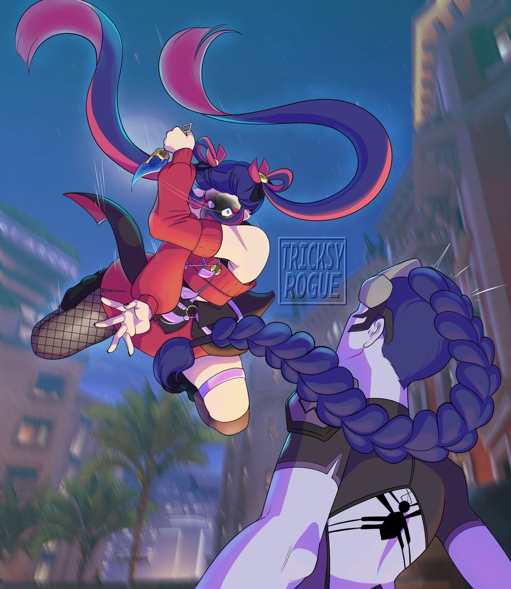 tricksyrogue's tweet photo. "where's our heals???"

kiriko jumping the widow bc the dps can't #overwatch https://t.co/NFIT2yGdZD