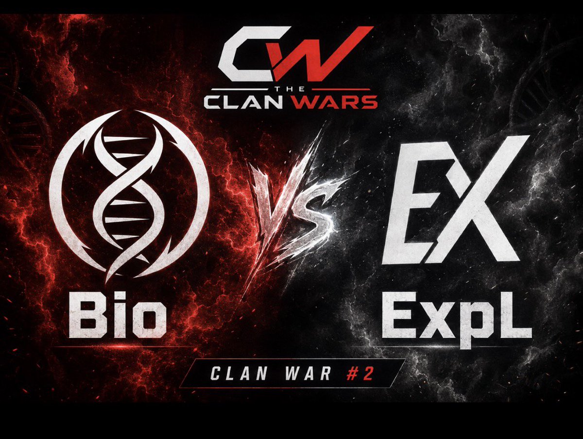 TheClanWar's tweet photo. We have @BiologyCrew & @EXPL1CITY going head to head for the SECOND #TheClanWars Teamtage Battle!

Starting TODAY both teams have 2 weeks to produce a teamtage with the clan tag [C2].

The final video will uploaded to ClanWars where YOU vote who won!

The owner of the winning team receives the dogtags of the losing team. 🏅