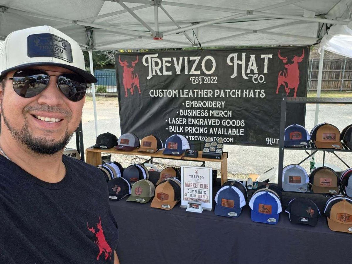 TrevizoHatCo's tweet photo. Come hang out, grab a new Trevizo Hat, and check out the Trevizo Market Club — officially live starting TODAY!
🔥 Buy 9 hats, get your 10th FREE! 🔥
Every hat you purchase with us in person at a market gets you one signature. Fill up your card and your n… https://t.co/Phyd3aOuP8 https://t.co/4Hgy1oWNG0