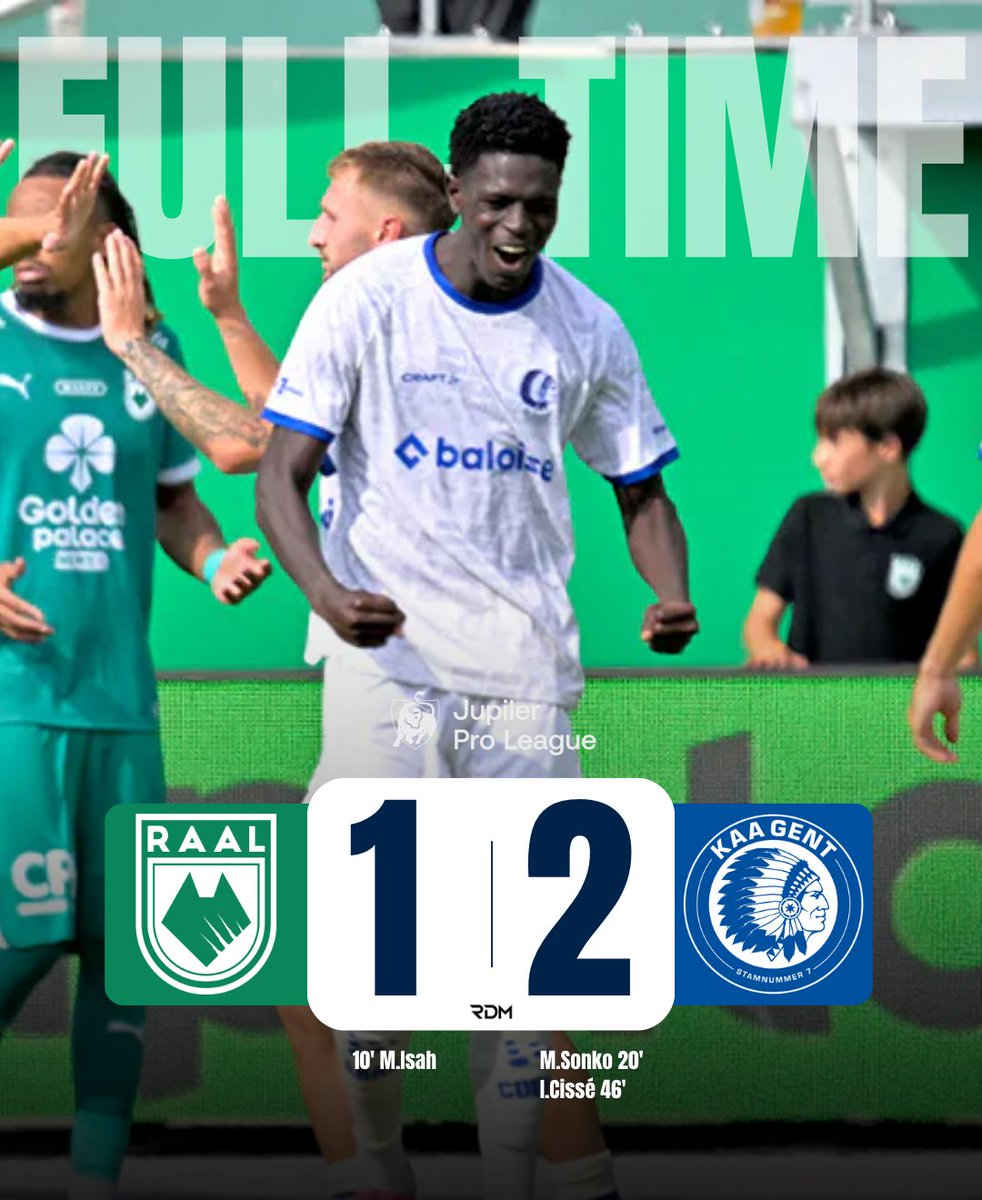 RDMiddenstip's tweet photo. KAA Gent continue their strong start to the season 🔵⚪️ #jupilerproleague #kaagent #lalouvière #football https://t.co/d9wpHRwwYB