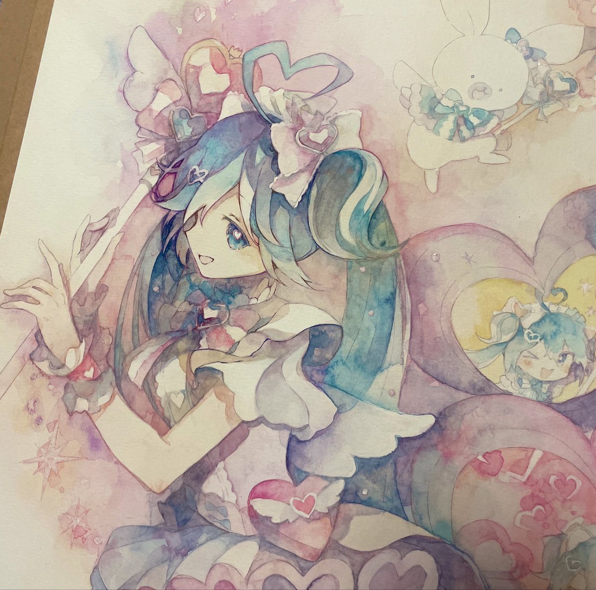 水彩画 マルチライナーを初めて水彩画で使ったら、インク溜まりみたいに主線の