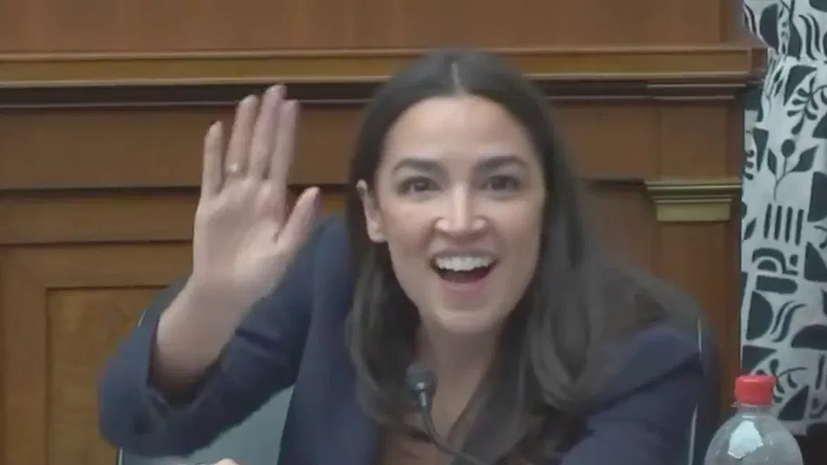 BethanyForTruth's tweet photo. Allowing AOC to rise to power is like giving a toddler the keys to a forklift in a china shop and then acting shocked when everything is on the floor!!

She doesn’t “govern”. She performs. 

All her ideas are slogans, every problem is someone else’s fault, and every one of her solutions involves MORE government, MORE spending (of YOUR money of course), and MORE BS, hypocritical lectures.

The fact that ANYONE still treats this as serious “leadership” tells you everything about how low the bar has fallen. The bar is in hell.

We’re not just lowering standards. We’re pretending they never existed. We’re in deep shit….