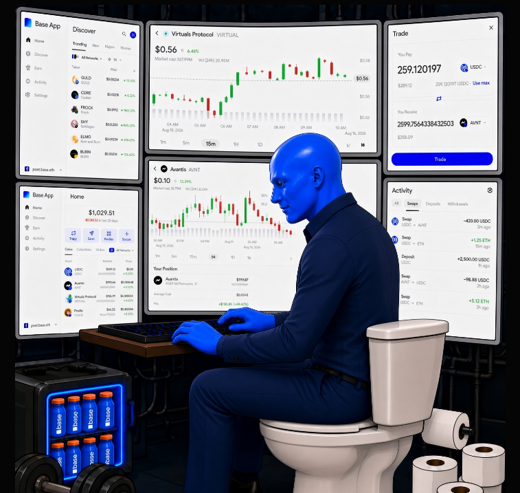 _BasedMan's tweet photo. @1CrypticPoet @baseapp @avantisfi @virtuals_io @base don't leak Based Mans photos 😂 https://t.co/8QRbsOqCpR