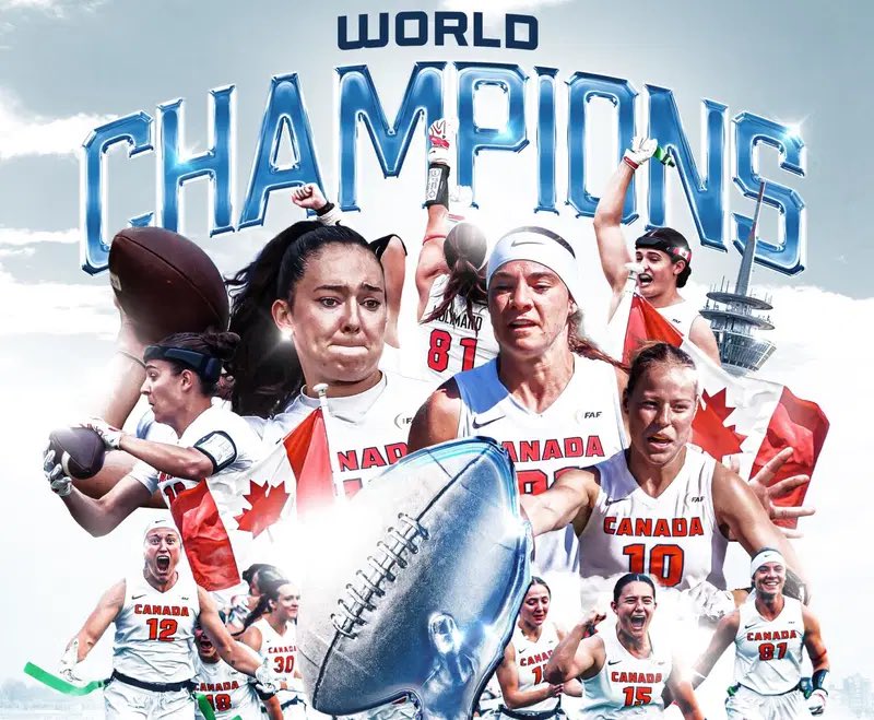 3DownNation's tweet photo. 2026 world champions: Canadian women’s flag football team beats United States for IFAF gold
https://t.co/r2GOCZb2cM
#CFL #NFL #IFAF #FlagFootball #TeamCanada #RoadToLA28 https://t.co/6wymlmYX6U