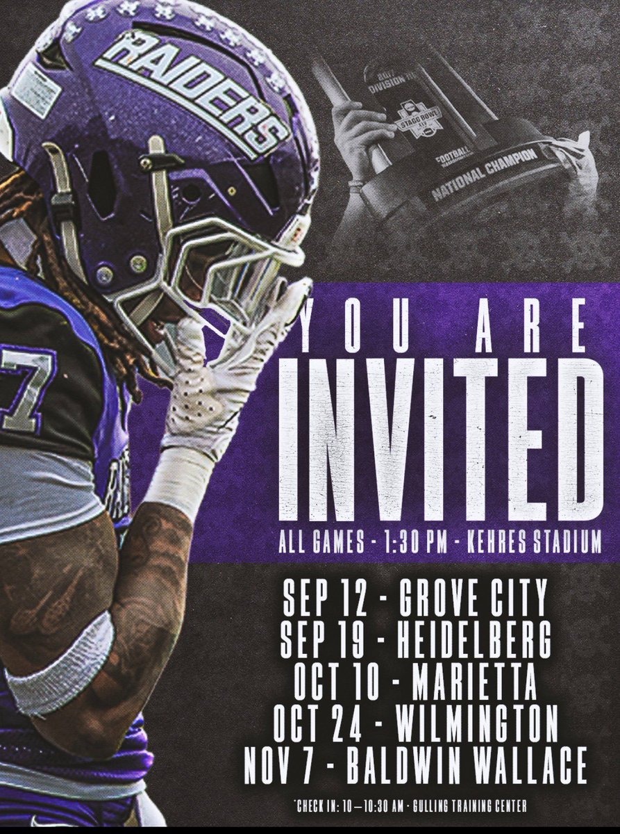 JacksonG_44's tweet photo. Blessed to receive a game day invite to mount union! Big thanks to
@Coach_allendl  #Raiders https://t.co/TUpJbmwOd3