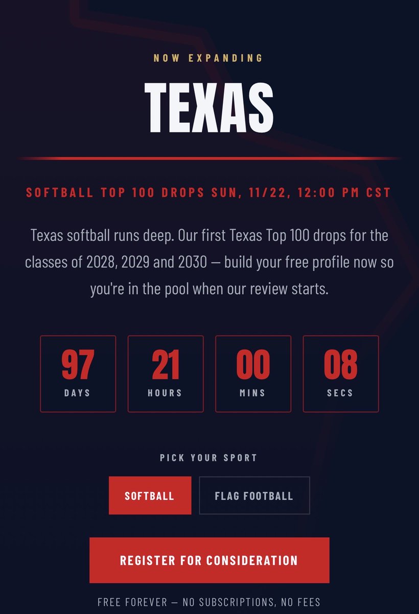 HSPrepStandouts's tweet photo. Texas - California 👀
We see you - The countdown starts NOW! 
Top 100 Players To Watch. 

Texas 
https://t.co/NigAQoWrsa

California
https://t.co/Jj83bX8gH1

@MaxPreps @ExtraInningSB @d1fastpitch1 @DfwSho @tagupSoftball https://t.co/pWH4ya3Z5K