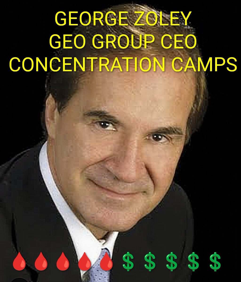 NatalieMonarrez's tweet photo. @LongTimeHistory The wealthiest concentration camp CEOs in America, profiting from suffering and deaths. Republican politicians and judges have stock in these racist death camps. #GeorgeZoley #GeoGroup #PatrickSwindle #CoreCivic #TrumpDonors https://t.co/7FBQaMkcDd
