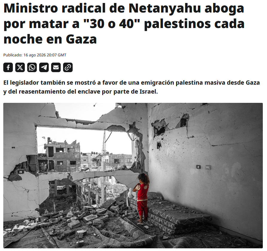 ActualidadRT's tweet photo. 🇮🇱🩸 El legislador de extrema derecha, miembro de la coalición del primer ministro Benjamín Netanyahu, hizo estas declaraciones en un 'pódcast' con Rom Braslavski, un exrehén retenido, mientras discutían la recuperación de Israel tras el 7 de octubre de 2023. https://t.co/DxxoPd7dZQ