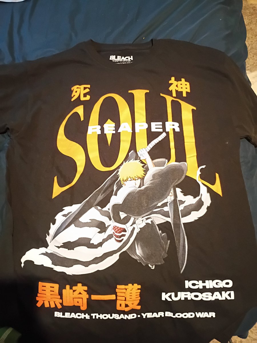sipneigh's tweet photo. thrifted some cool shirts today + bleach one that I got at hot topic 🤔 https://t.co/6yN7oVRWyY