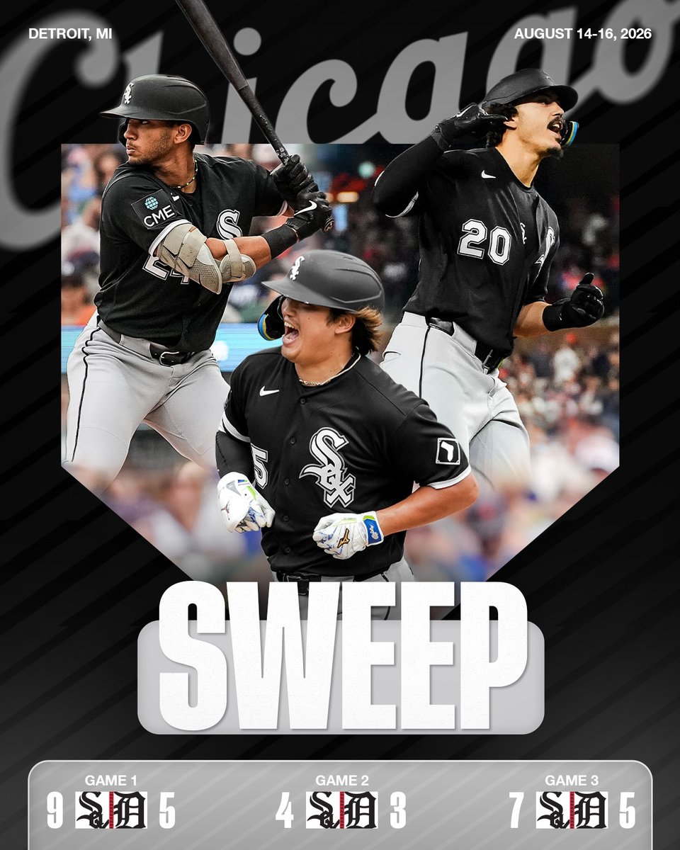 whitesox's tweet photo. how sWWWeep it is 🧹 https://t.co/Sn552wcR6P