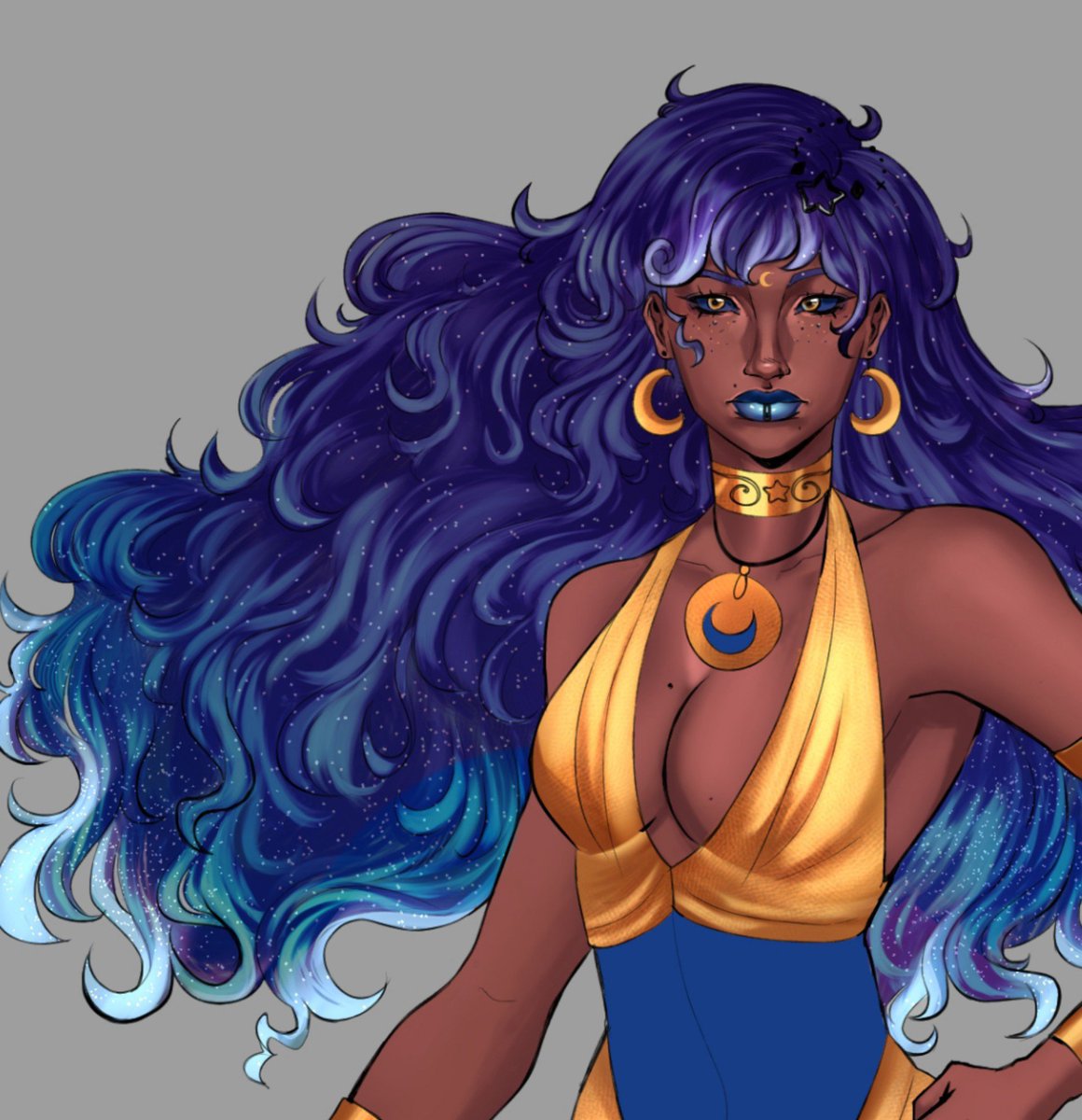 Dailuvscross's tweet photo. I love doing hair, but this one was very tedious. 

#Oc #ocart #comicart https://t.co/ExiiF2qk3x