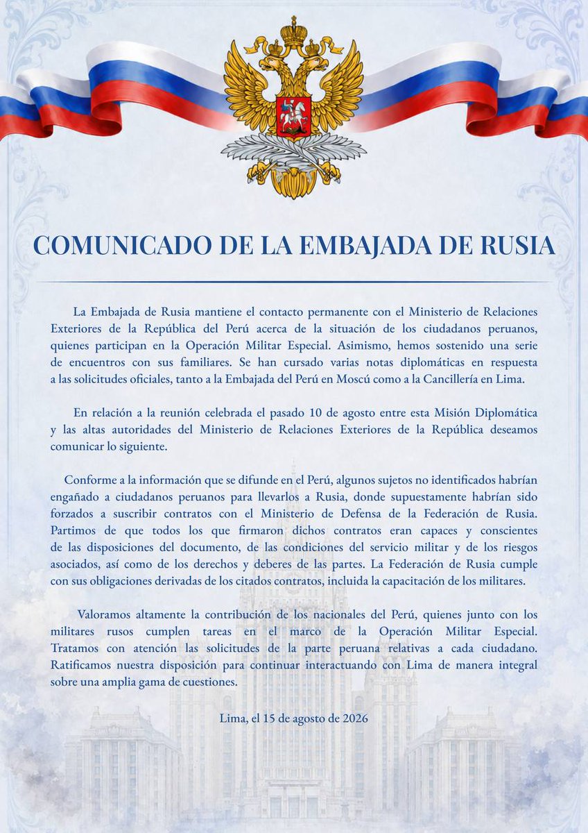 RusEmbPeru's tweet photo. https://t.co/lgtR6cSkmV