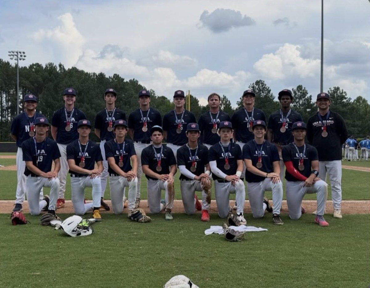 lukechannell_'s tweet photo. Had a great time at @USABaseEvents 16U NTIS Champions Cup in Cary, NC. Southeast Stars took home the bronze medal. Met so many great people and competed against some of the top talent in the country. 

Total Stats:
5.1 IP
7Ks
2H
0R
0ER
2BB
@CoachGuy7 @OMHS_Baseball https://t.co/adf6YdEcxN