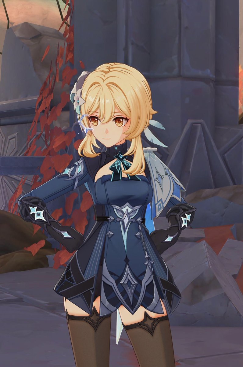 starsodyssey's tweet photo. please hoyo let me play Lumine with this skin in the open world she is STUNNING https://t.co/faua66CBJL