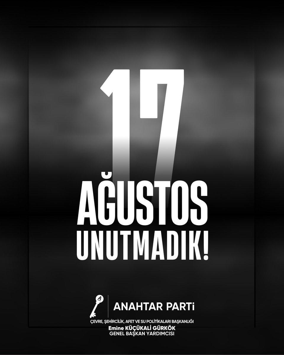Anahtarimar's tweet photo. 17 Ağustos 1999 Marmara Depremi’nin üzerinden 27 yıl geçti.

O gece kaybettiğimiz binlerce canımızın acısı hala hafızamızda, yaşanan büyük yıkım ise hepimiz için unutulmaması gereken bir sorumluluk olarak önümüzde duruyor.

Depremleri engelleyemeyiz; ancak bilimin rehberliğinde, doğru şehircilik politikalarıyla, güvenli yapılar ve afetlere dirençli kentlerle kayıplarımızı önleyebiliriz.

17 Ağustos’u yalnızca anmak değil; ders çıkarmak, tedbir almak ve geleceğimizi güvenle inşa etmek zorundayız.

17 Ağustos Marmara Depremi’nde hayatını kaybeden vatandaşlarımızı rahmetle anıyor, milletimize bir kez daha başsağlığı diliyoruz.

@anahtarparti 
@yavuzagiraliog 
@EmineKucukali 

#anahtarparti #yavuzağıralioğlu #marmaradepremi #17ağustos #deprem