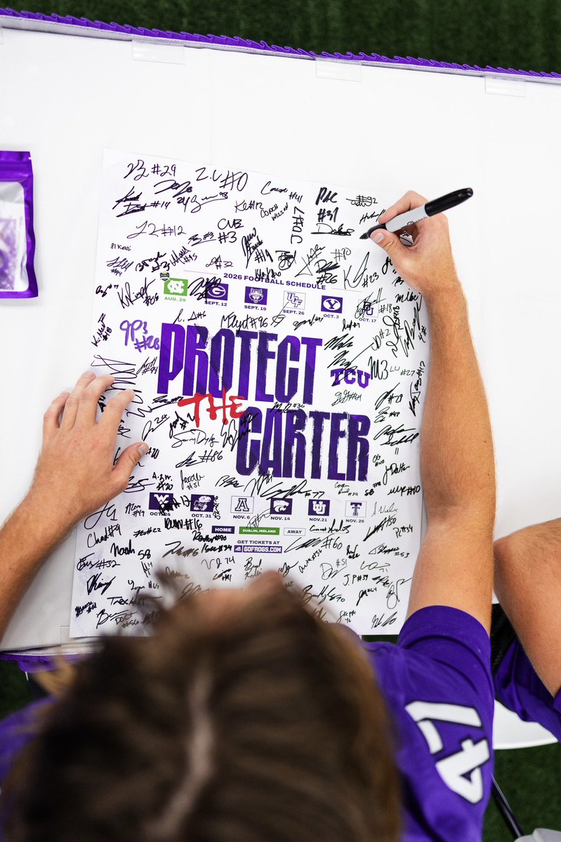 TCUFootball's tweet photo. Thank you to everyone who came out to Meet The Frogs! We’re excited to share this 2026 season with y’all! #GoFrogs #ForTheWorthy https://t.co/cdZhyuOUCM