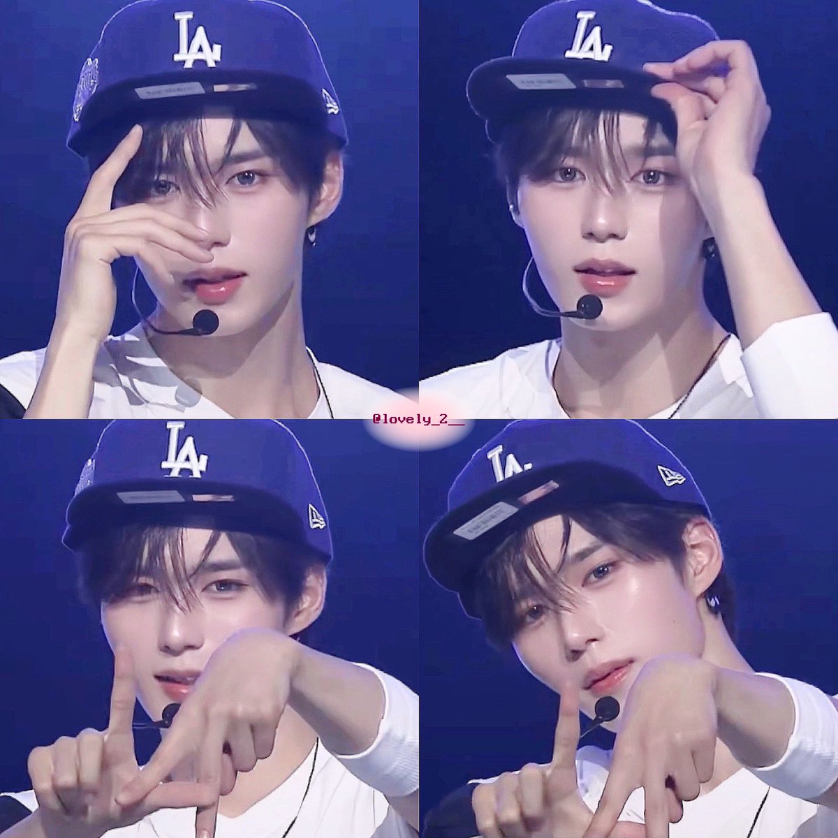 lovely_2__'s tweet photo. #준서 캡모자 LA엔딩 얼굴 💙💙 https://t.co/bnNc6OkVA7