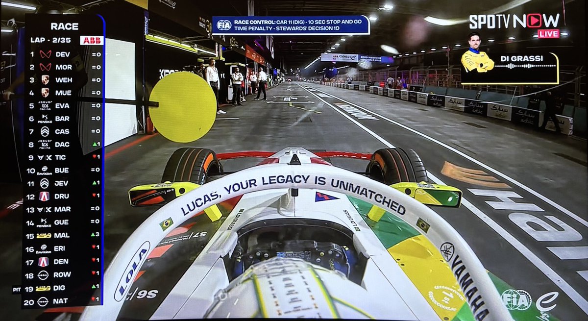 KevinHanselK's tweet photo. Not the way I’d hope for the final race ever, but thank you for what you’ve given to @LolaFormulaE and the whole @FIAFormulaE sport, @LucasdiGrassi! Your legacy is definitely unmatched! https://t.co/eKsoUWgkYU