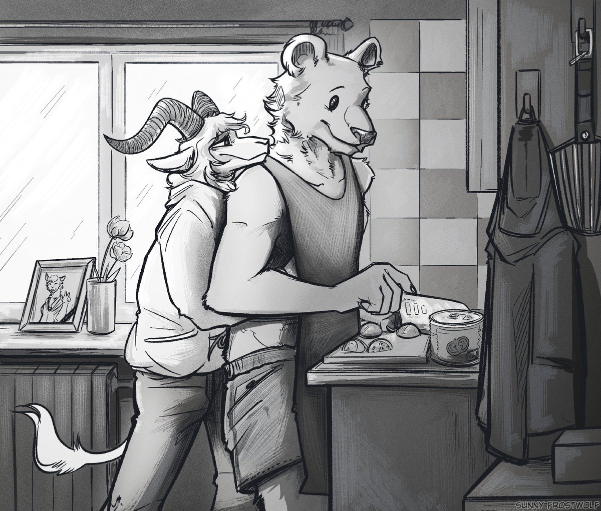 SunnyFrostWolf's tweet photo. Comm of Riz and Pina from Beastars for @abigfuzzybear 
#Beastars #mangastyle #commission #Riz #Pina https://t.co/TSvVGWDUhe